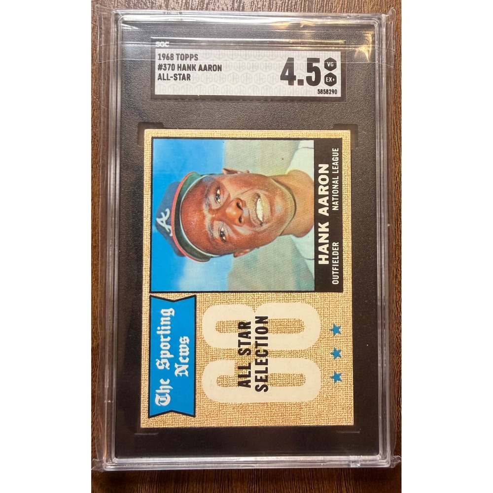 1968 Topps #370 Hank Aaron All-Star SGC 4.5 VG-EX+ Baseball Card Braves HOF